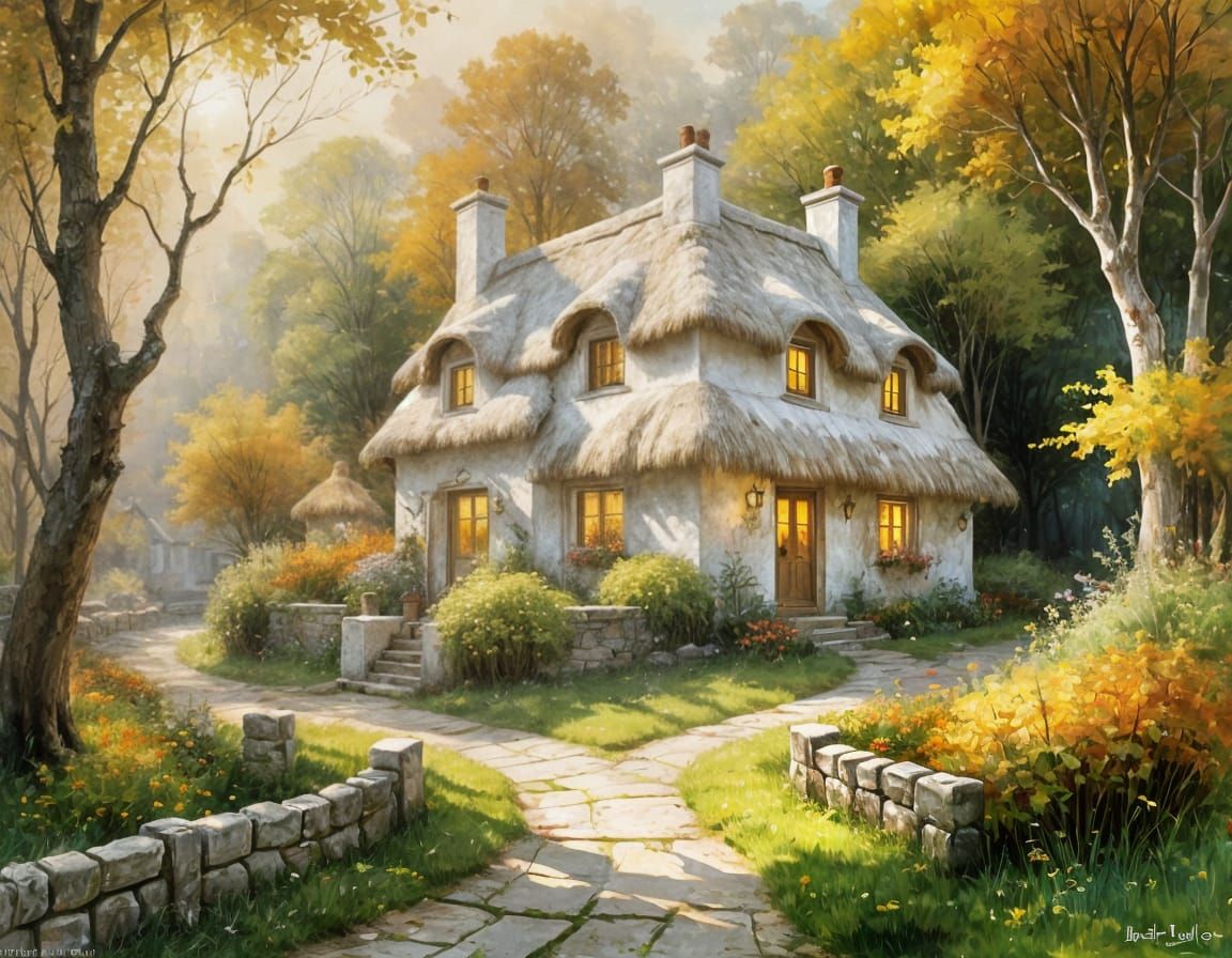 White cottage (2 llikes)  by @BlueQuill