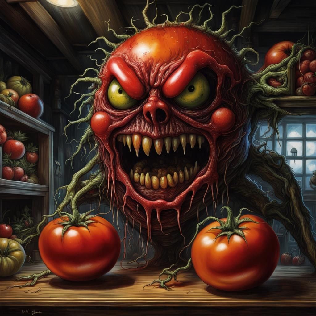 tomato monster - AI Generated Artwork - NightCafe Creator