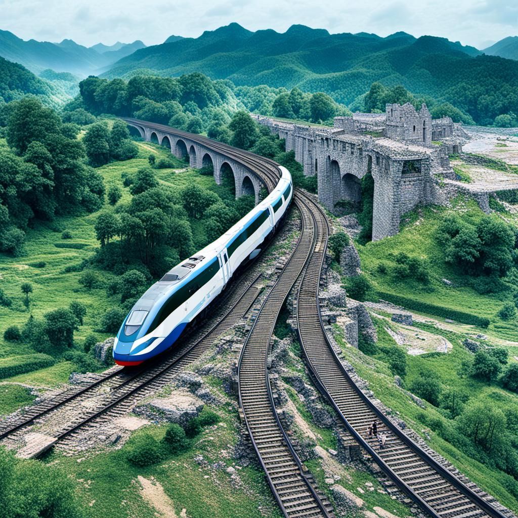 Medieval City Ruins: High-Speed Train in Unreal Engine 5