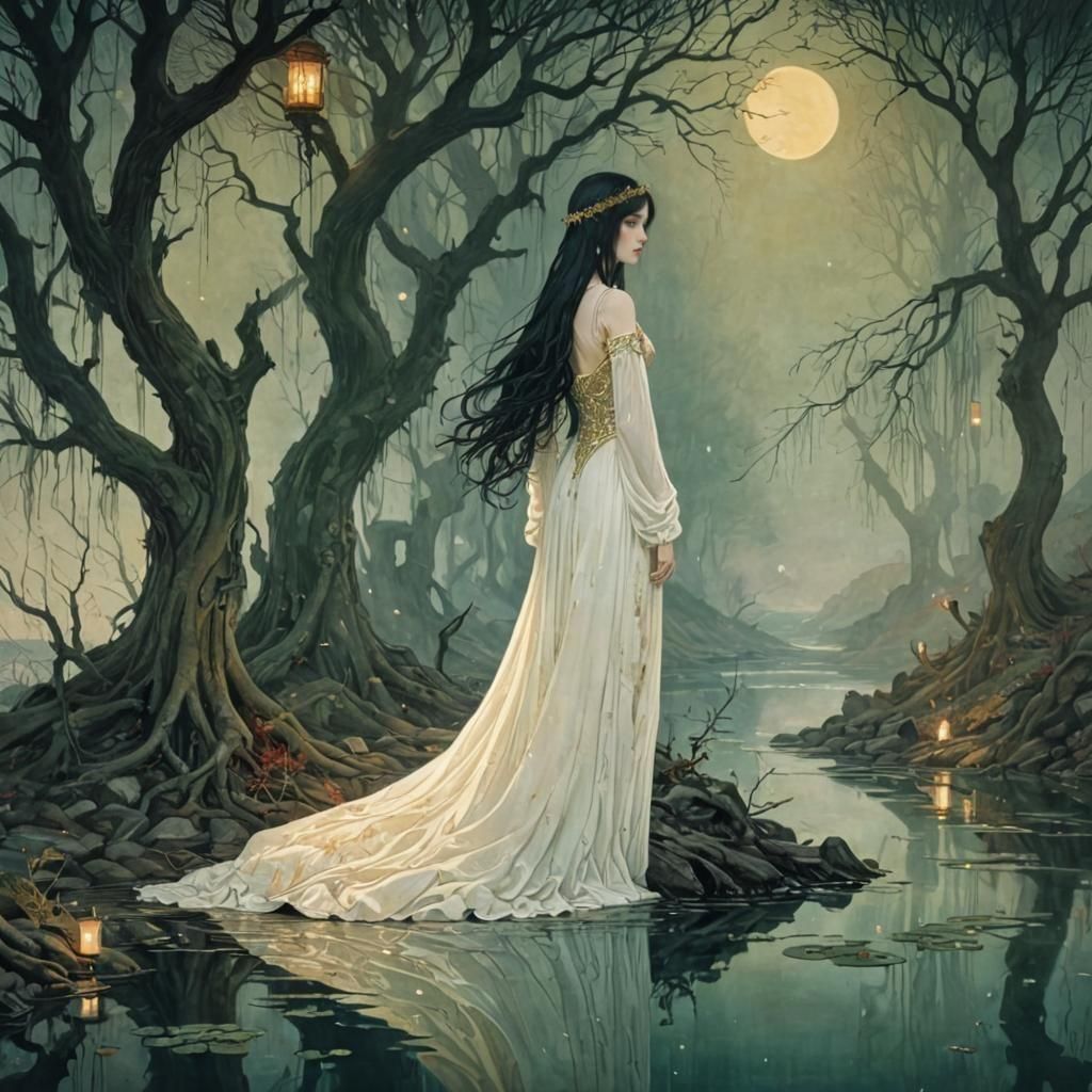 La Llorona in Winter, Hyperdetailed Masterpiece