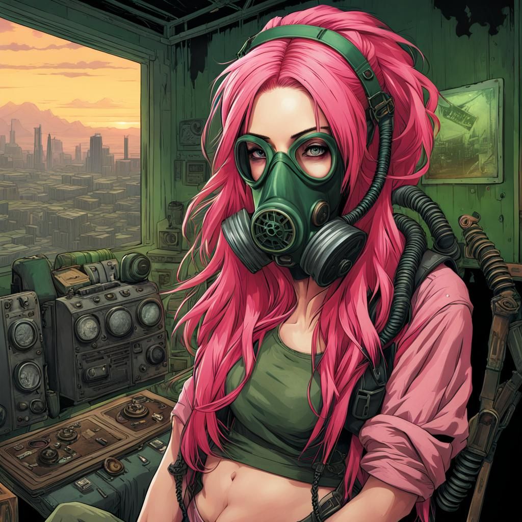 Living room ::post apocalyptic::34 year old female with long...