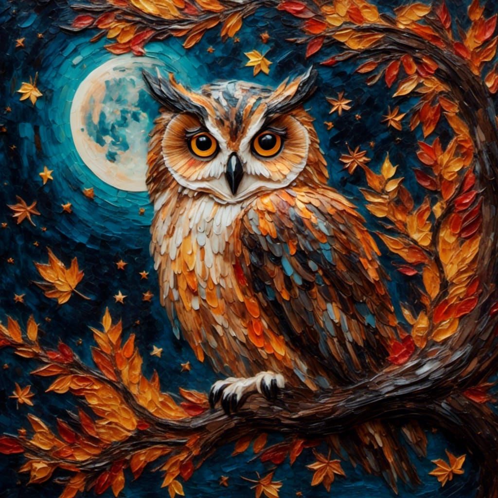 Autumn owl  by @Nomes69