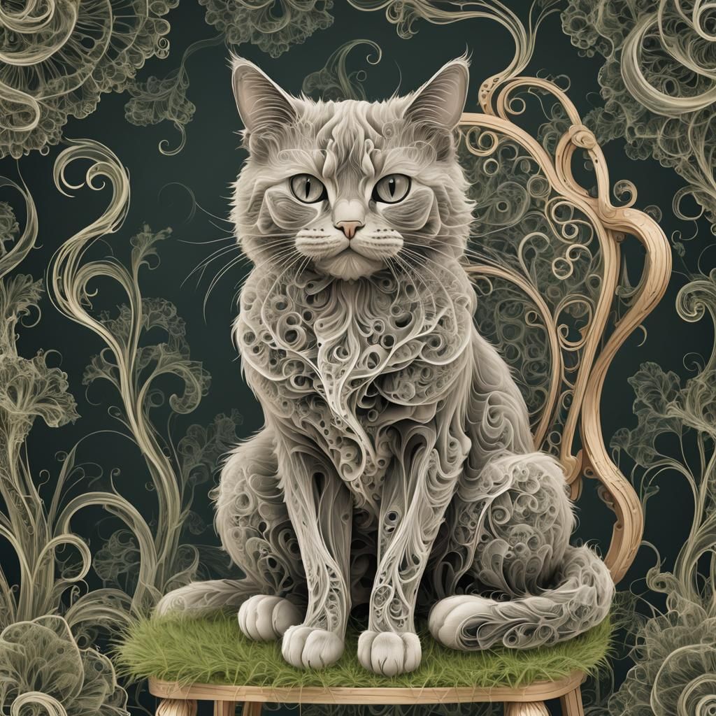 portrait of a cat  by @thane of fyfe