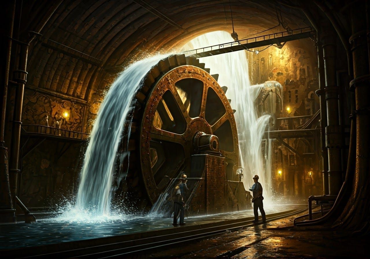 Industrial waterwheel  by @John from Youngstown