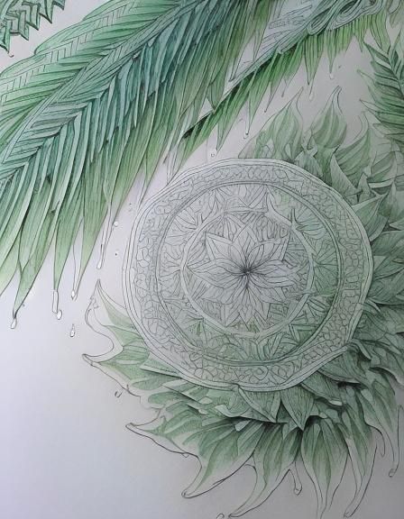 (Botanical fine lined coloring pages ink drawings with cross...