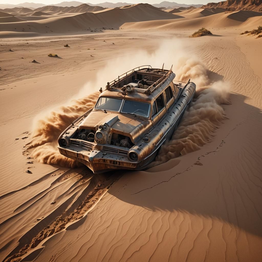 Sand surfing in style…