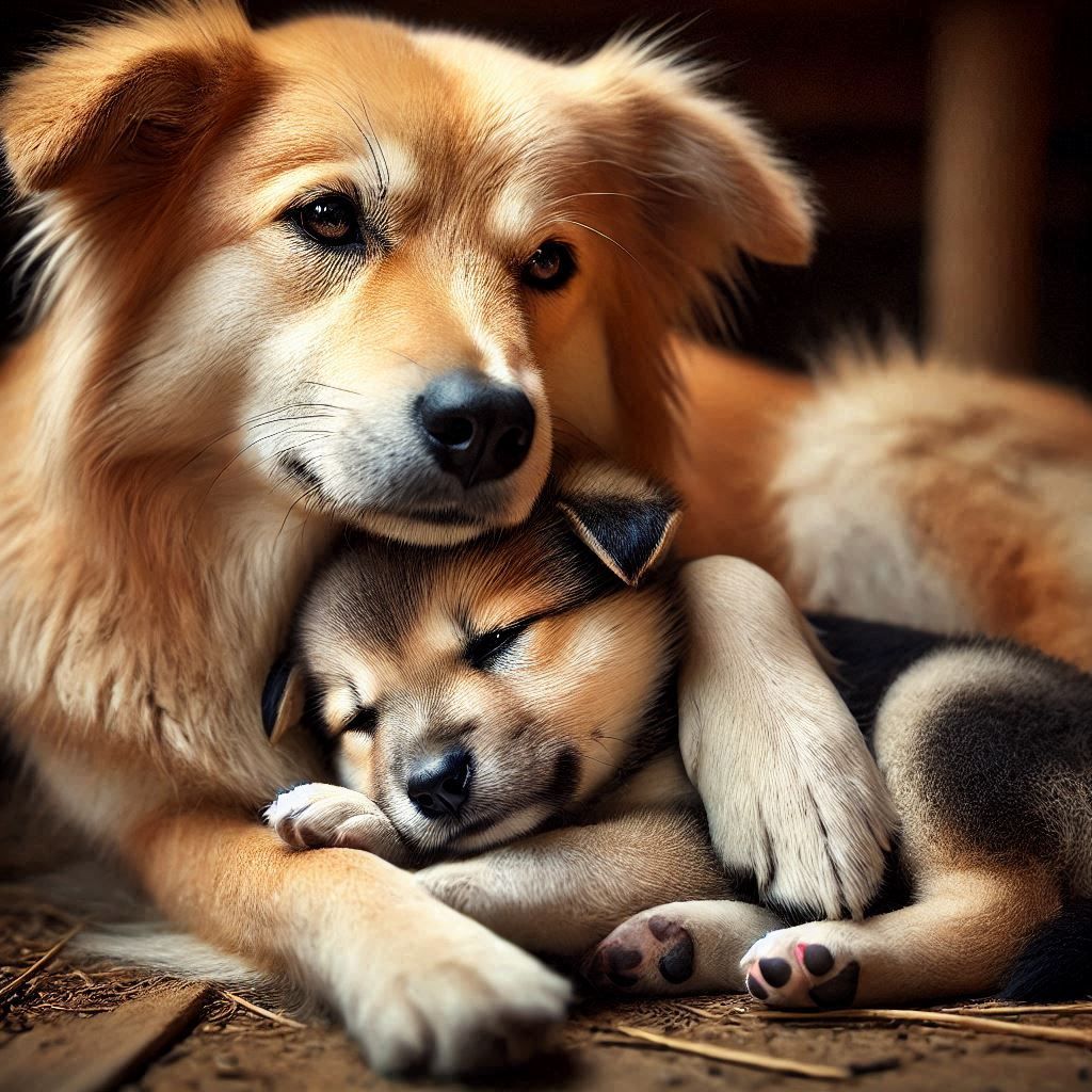 Mother and Puppy