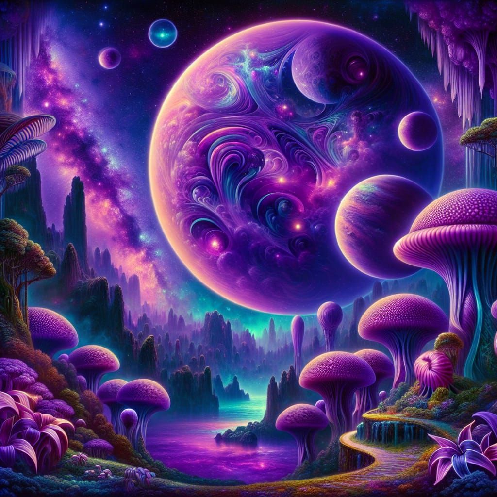 A Purple Cosmic Landscape.  by @T White
