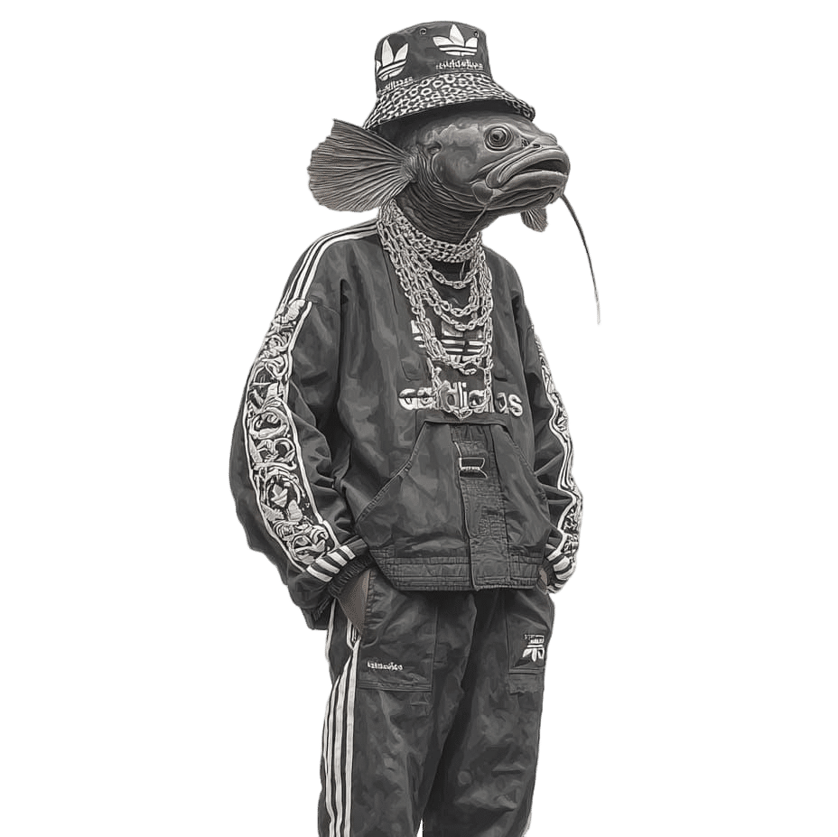 Catfish Wearing Adidas Tracksuit