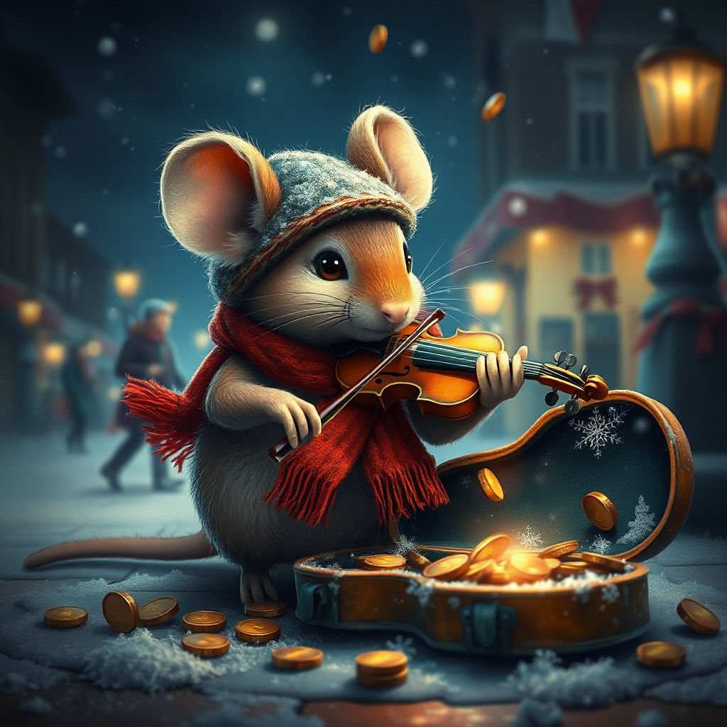 A Mouse playing the Violin