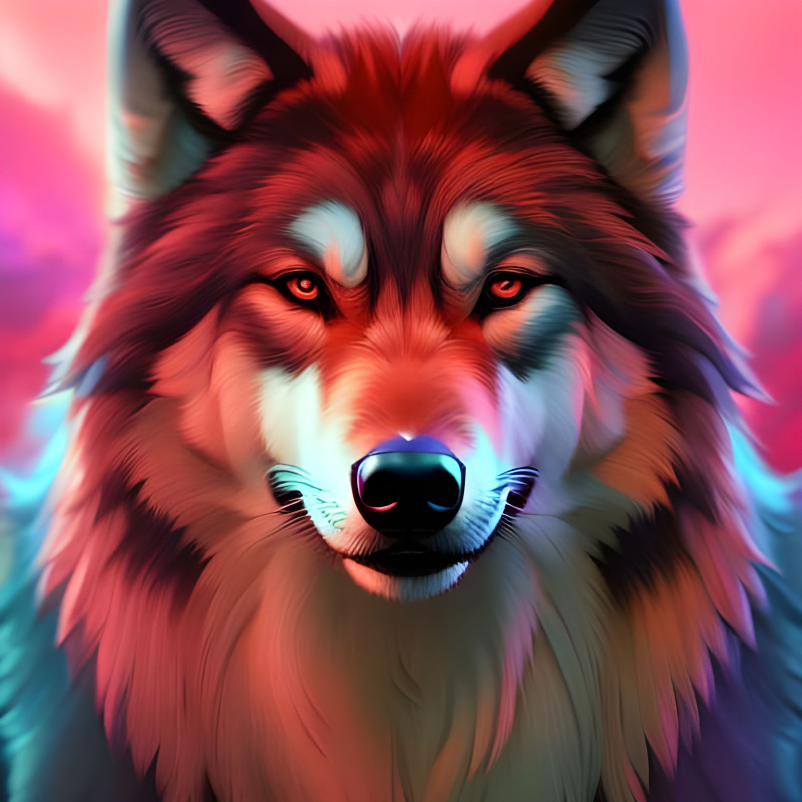 Wolf Painting 2 - AI Generated Artwork - NightCafe Creator