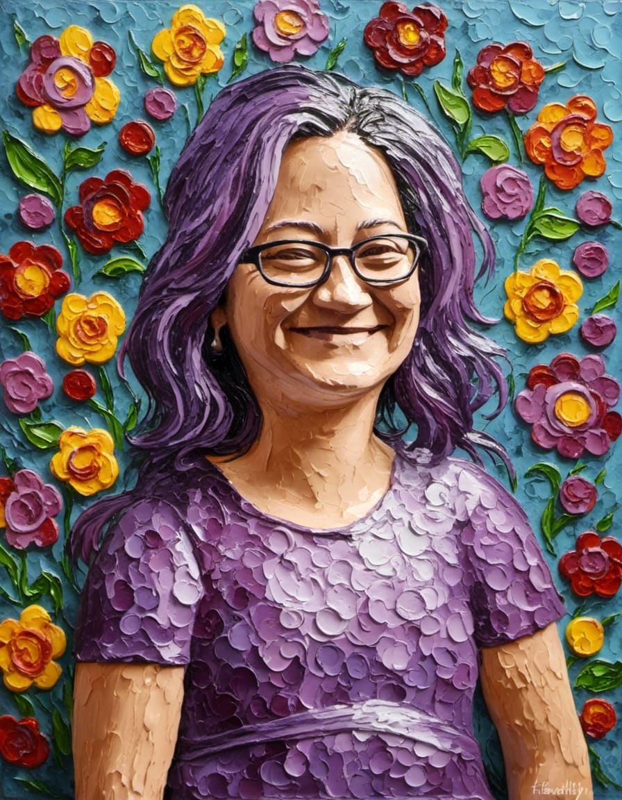 <lora:My Precious:1.0> neo-impressionism expressionist style oil painting... +Me😁  by @HisBride
