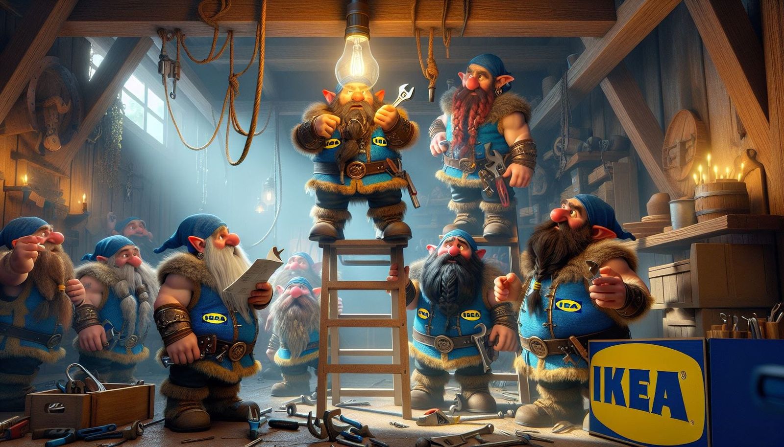 IKEA Dwarf Adventures: How Many Dwarves Do You Need to Change a Lightbulb?