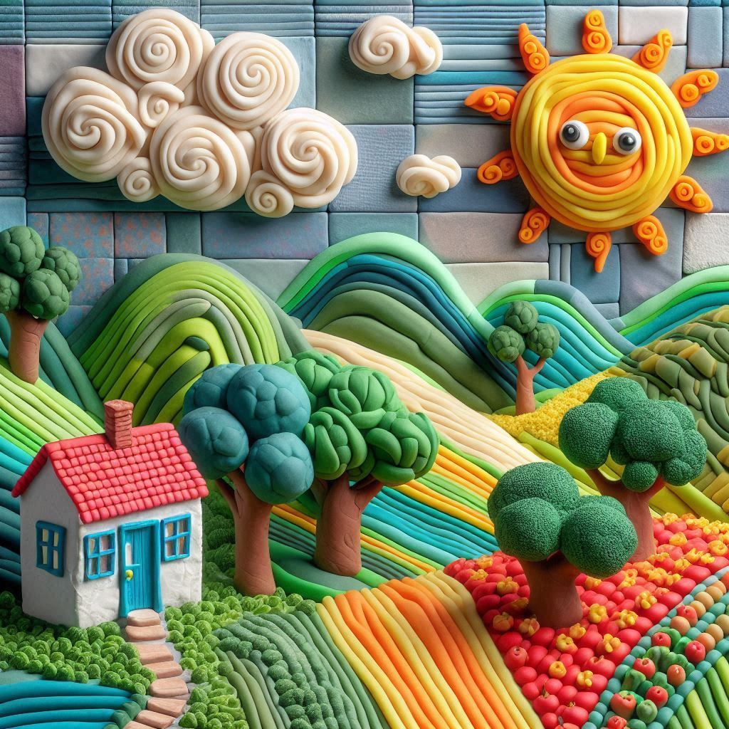 Plasticine landscape