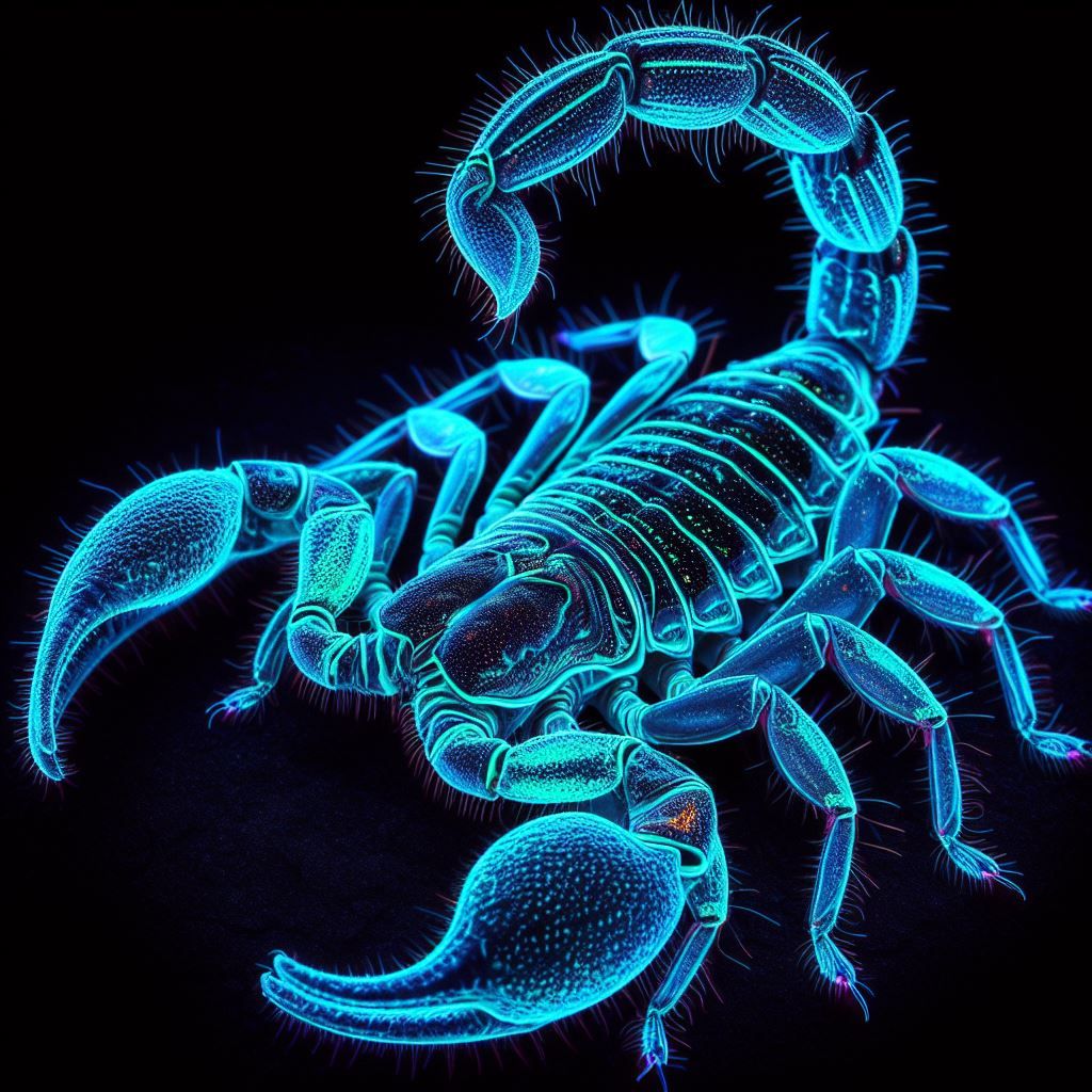 UV light scorpion - AI Generated Artwork - NightCafe Creator