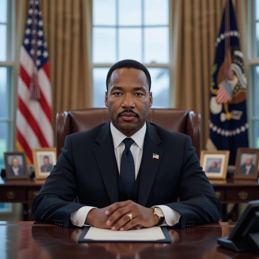 Martin Luther King Jr. as president of the United States  by @undefined