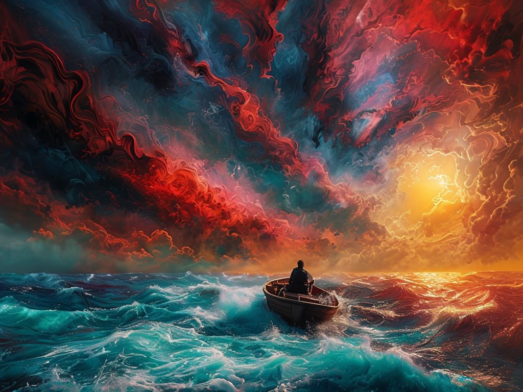 Embarcation dans l'océan