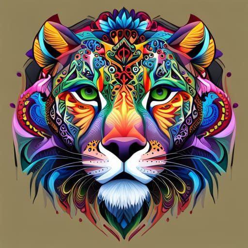 Psychedelic Jaguar - AI Generated Artwork - NightCafe Creator