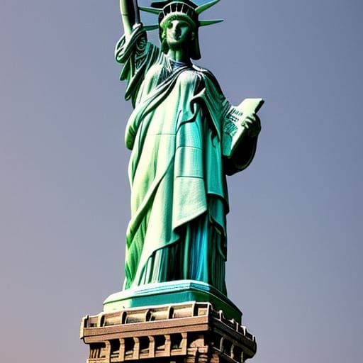 Blueprint draft of Statue of Liberty