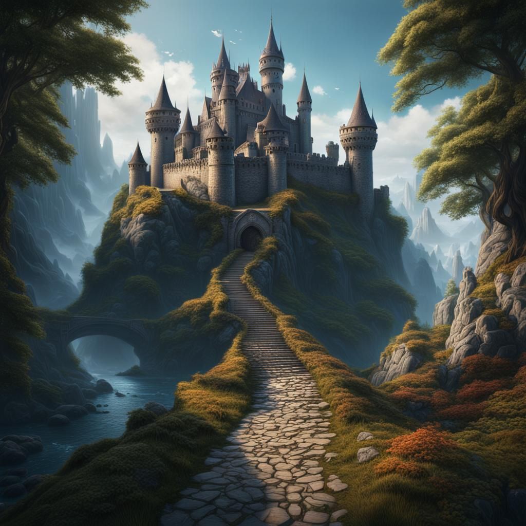 a path that leads to a castle - AI Generated Artwork - NightCafe Creator
