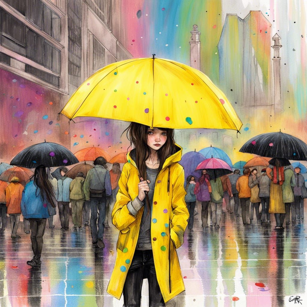 Shine in the rain - AI Generated Artwork - NightCafe Creator