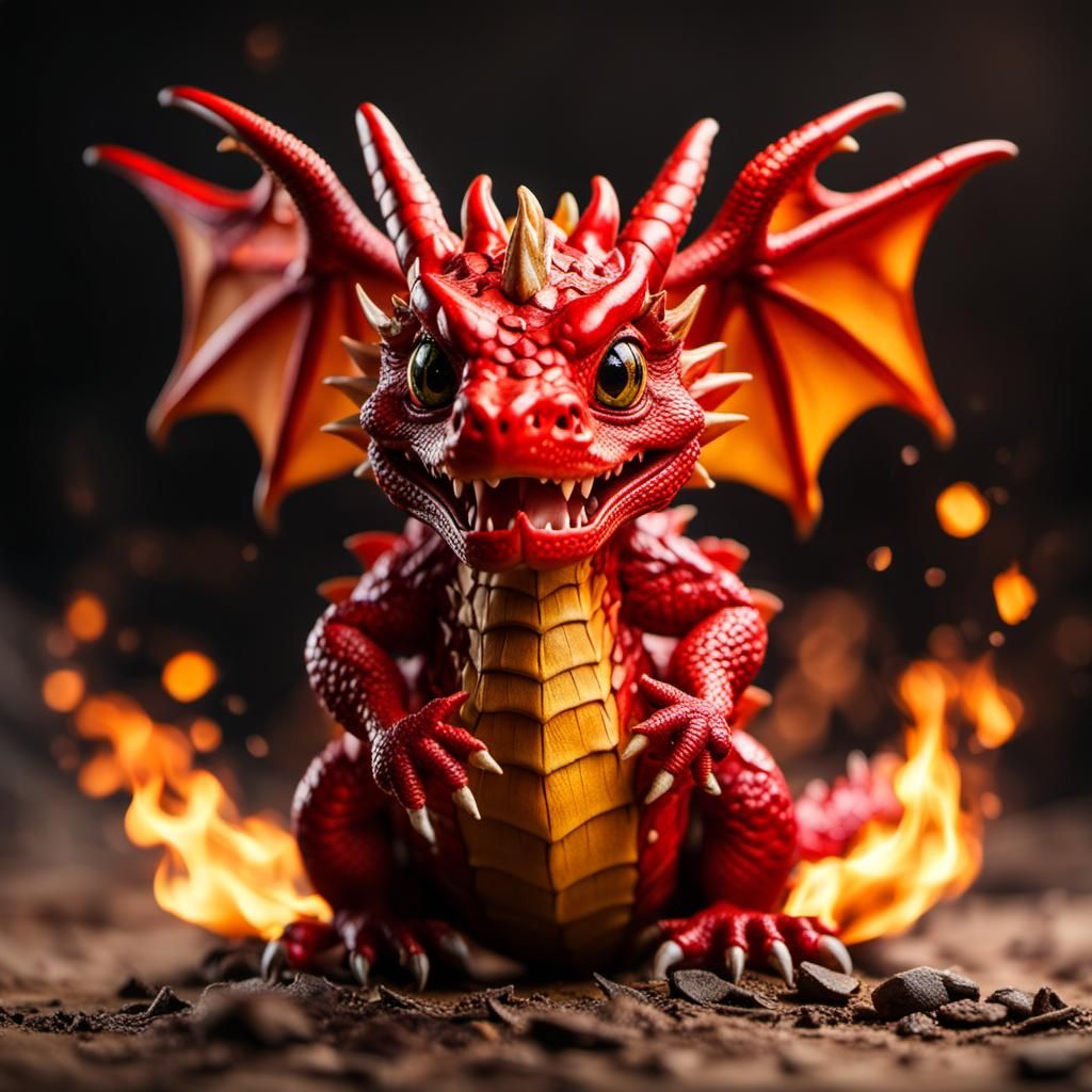 Red dragon baby