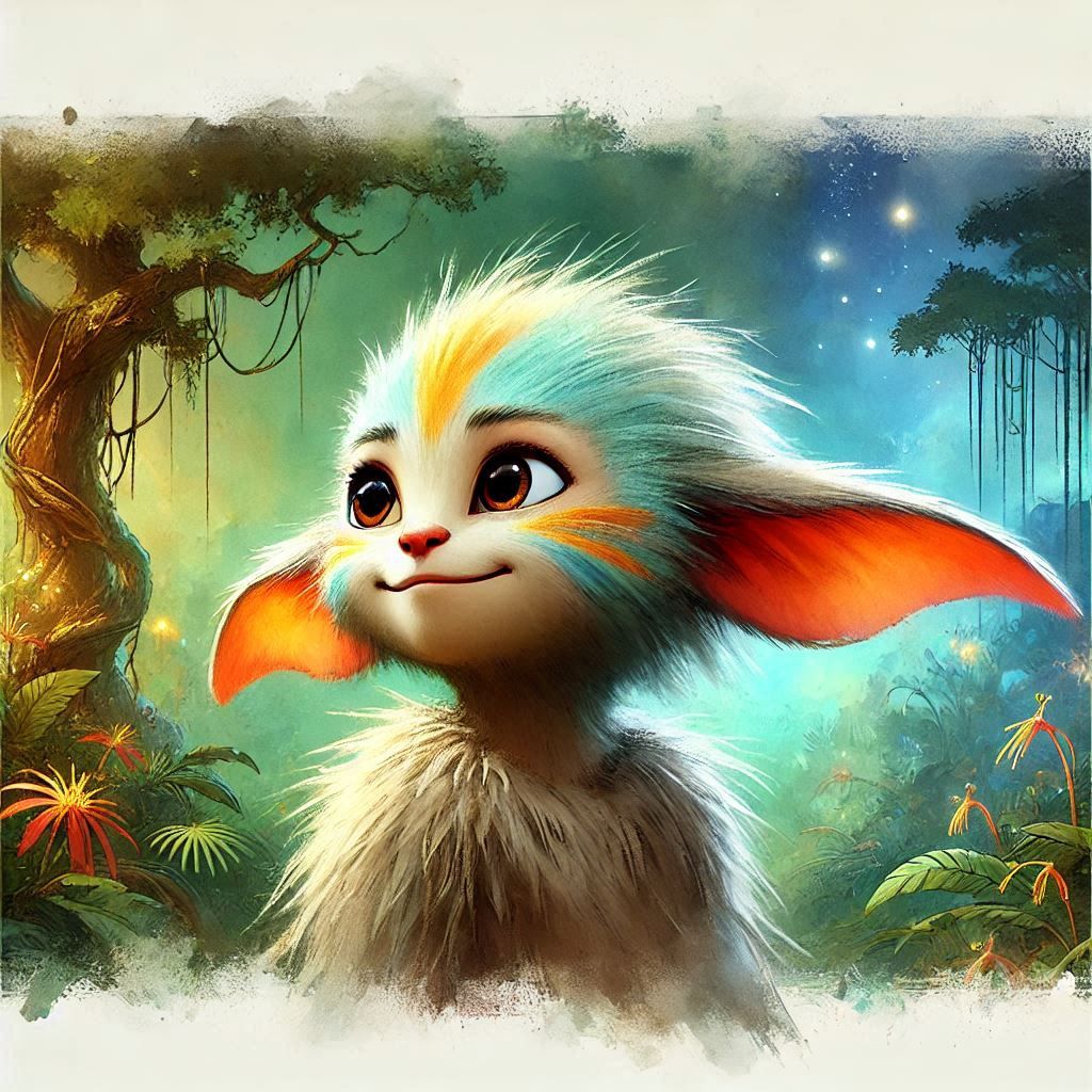 adorable fairy-tale fantasy creature portrait..