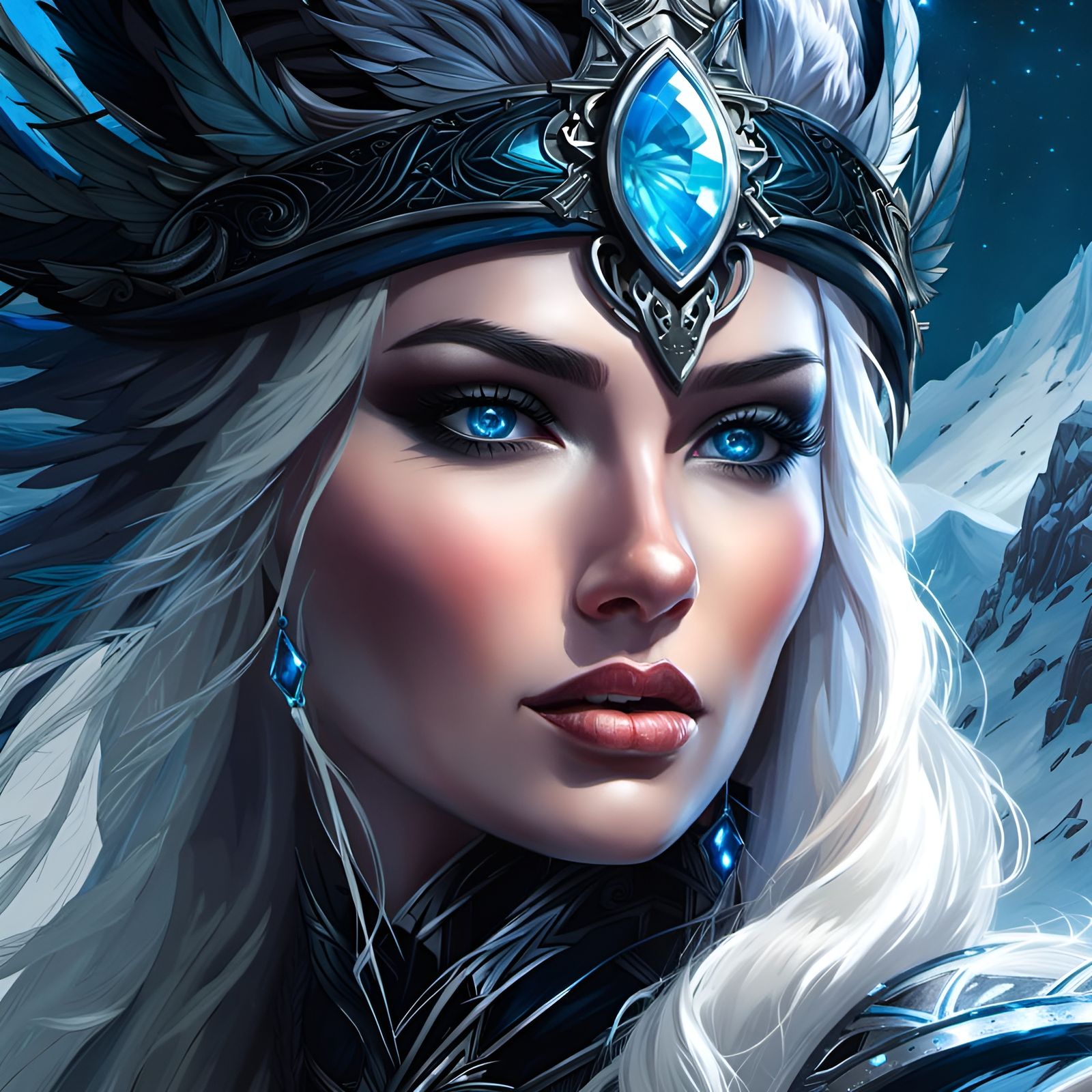 “Skadi” Scandinavian Goddess - AI Generated Artwork - NightCafe Creator