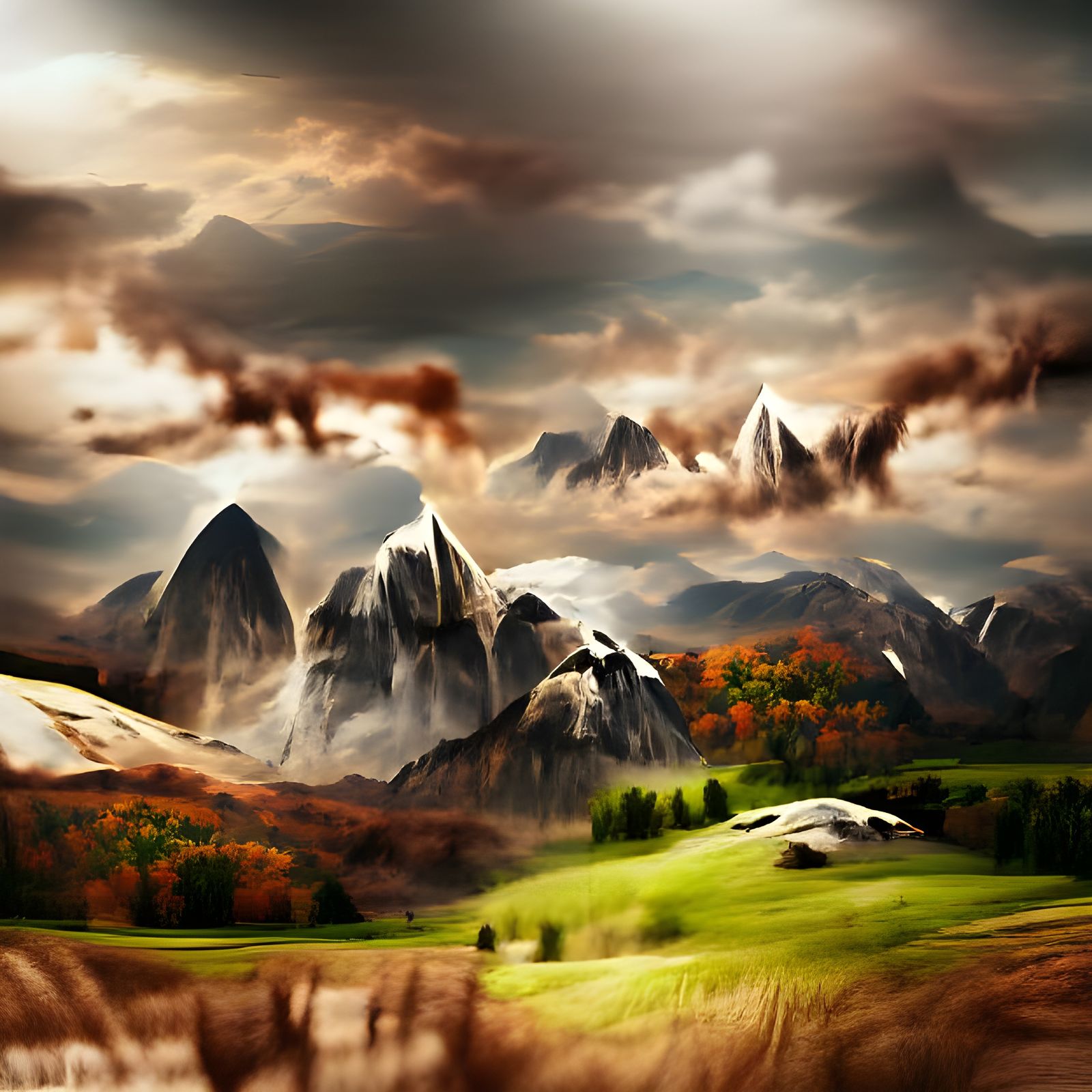 Mountain range matte background matte painting deviantart - AI Generated  Artwork - NightCafe Creator