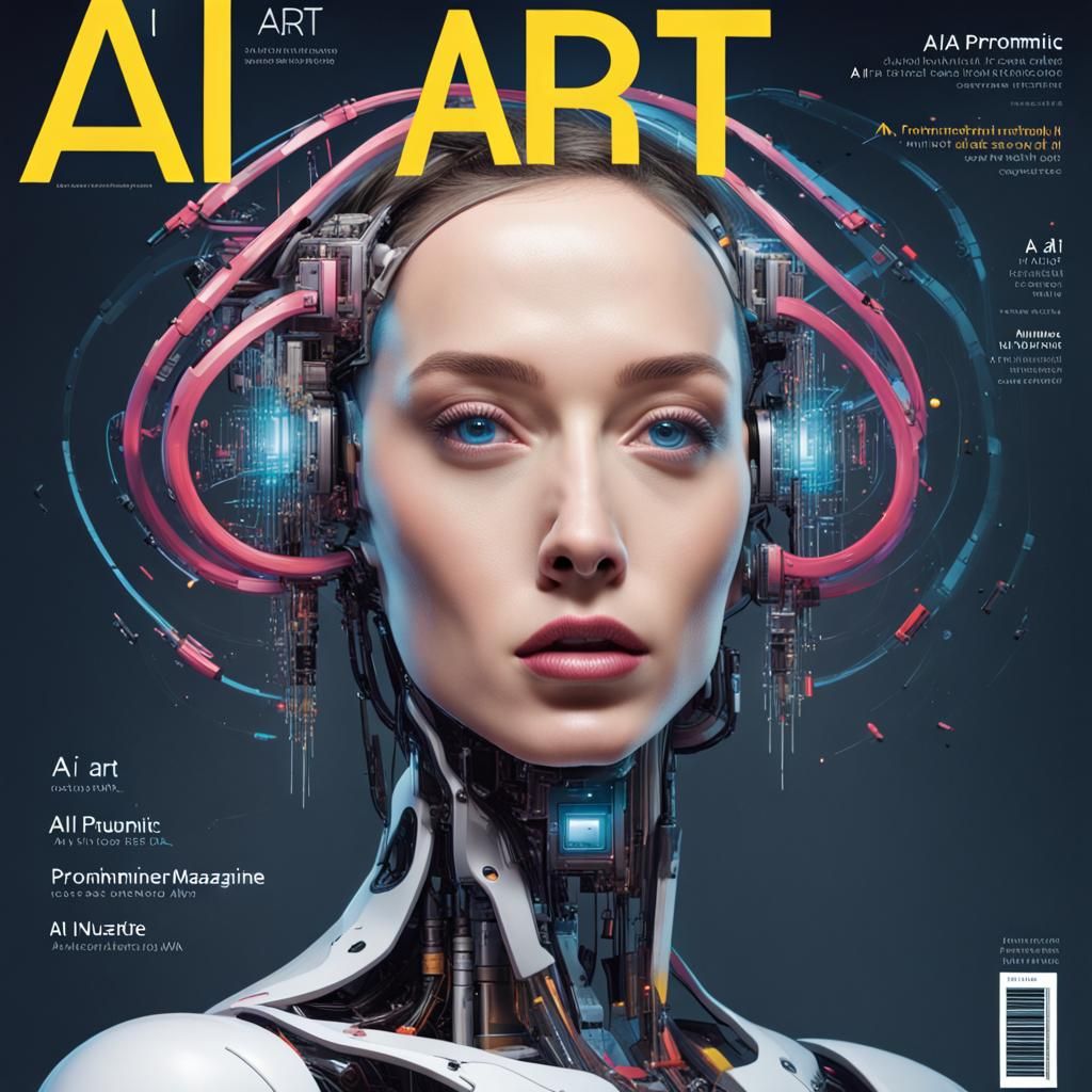 AI ART magazine - june 2024 magazine cover  by @Mark_Loves_Coffee_