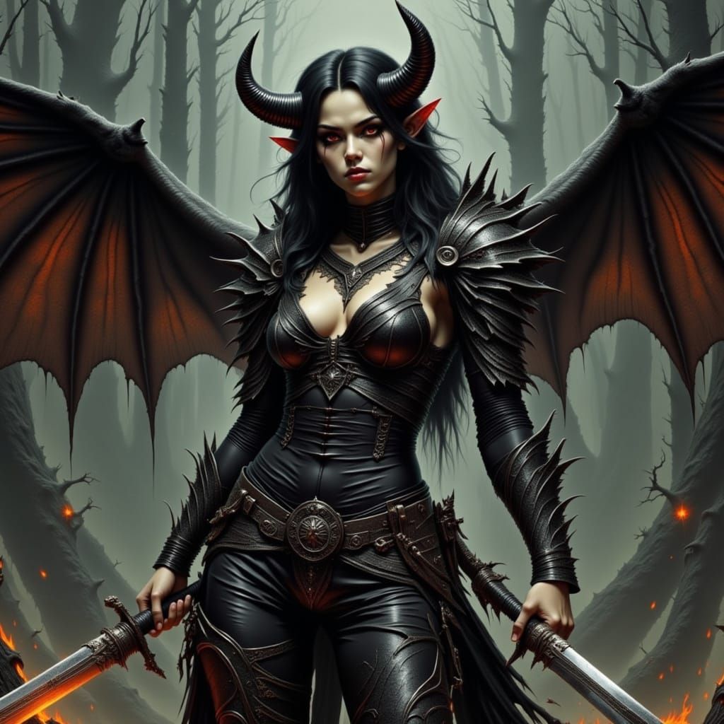 <lora:HellDemon:1.0>female demon