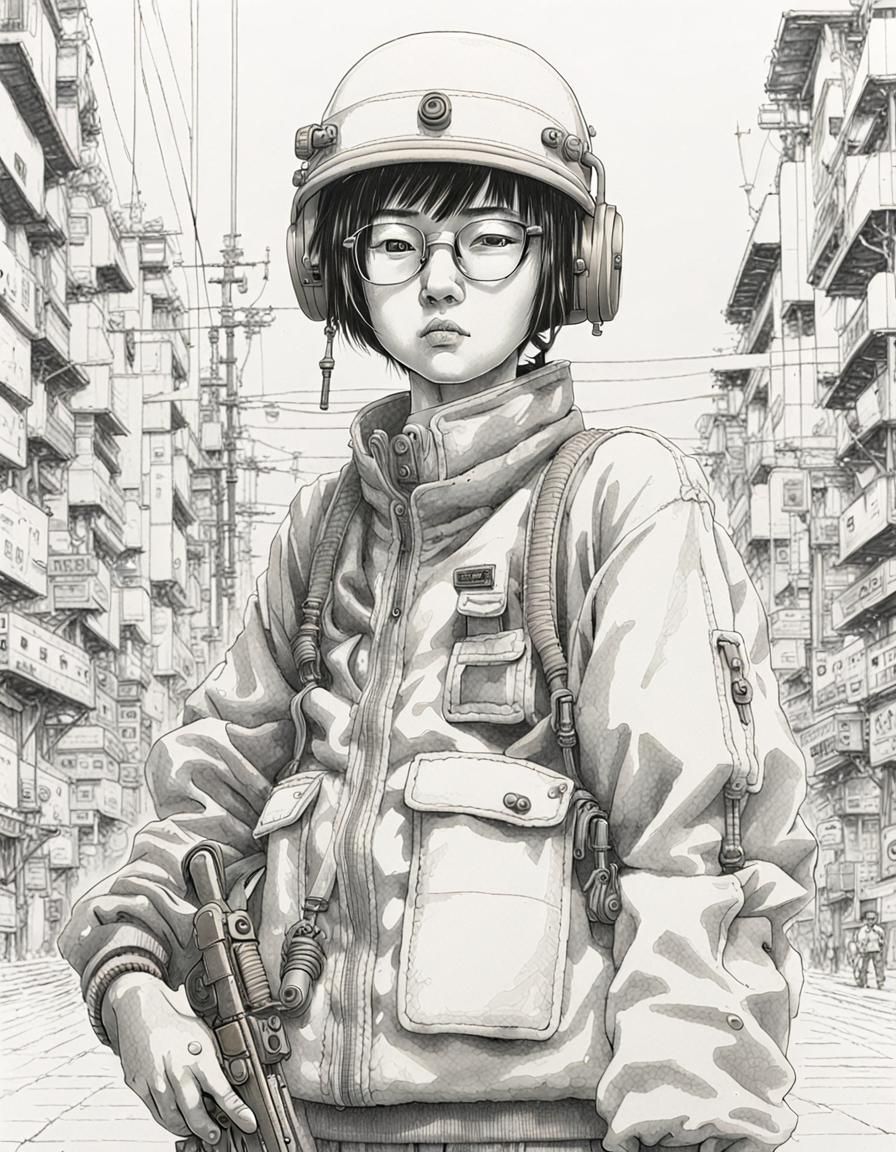 Portrait art inspired by Katsuhiro Otomo - AI Generated Artwork ...