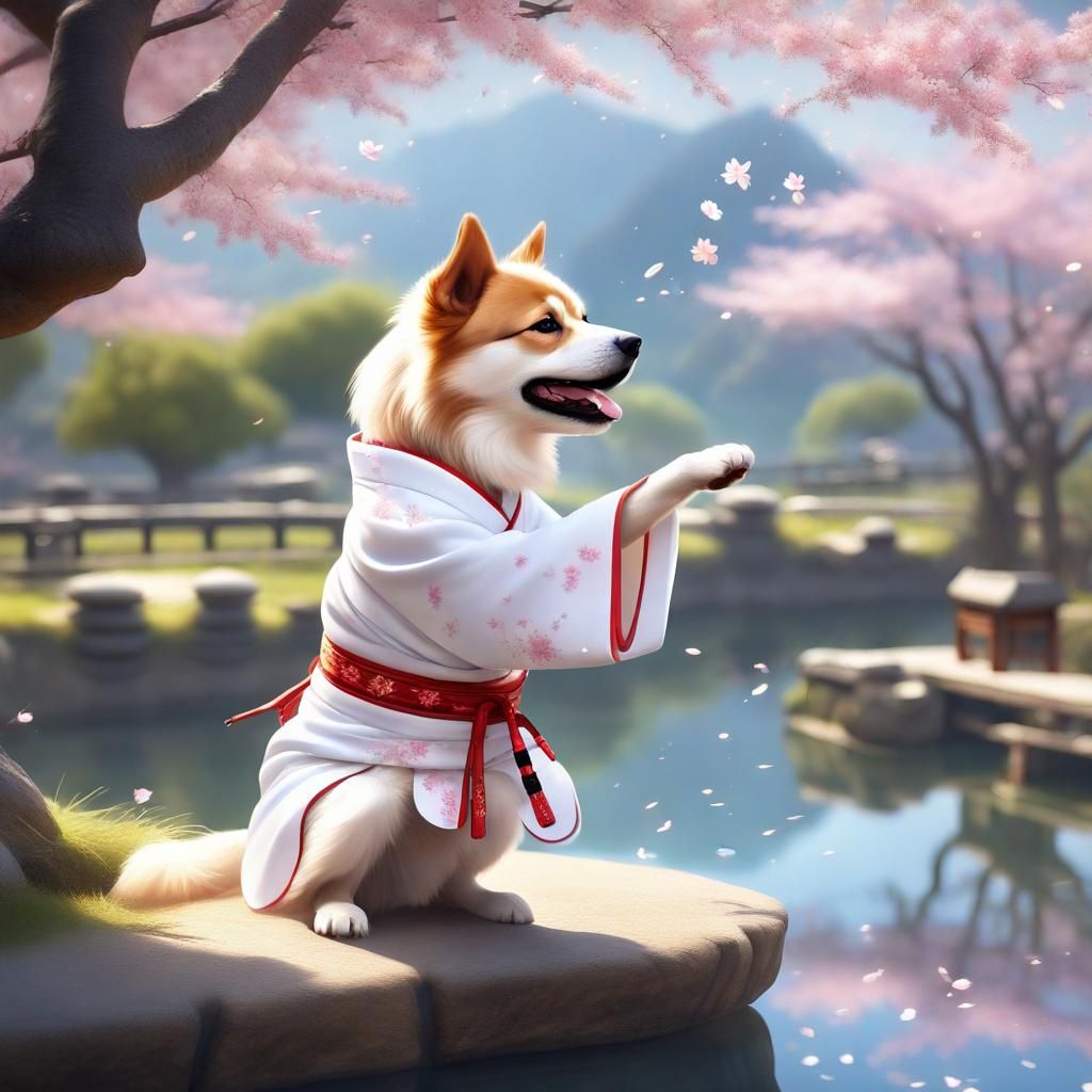 Tai Chi Dog - AI Generated Artwork - NightCafe Creator