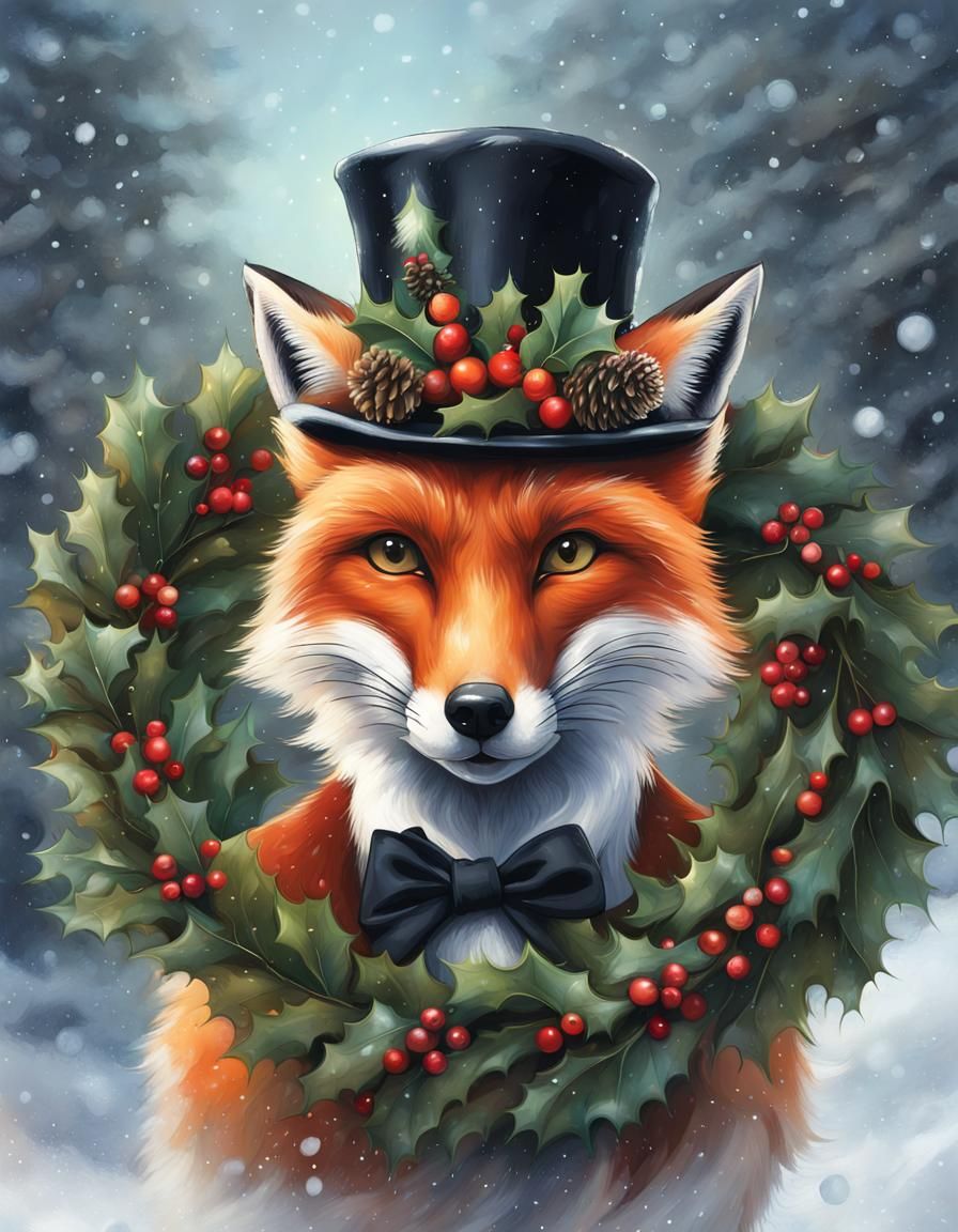 Holiday Fox V3 Ai Generated Artwork Nightcafe Creator