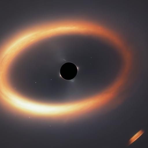 Use quantum physics to create a realistic image of a black h...