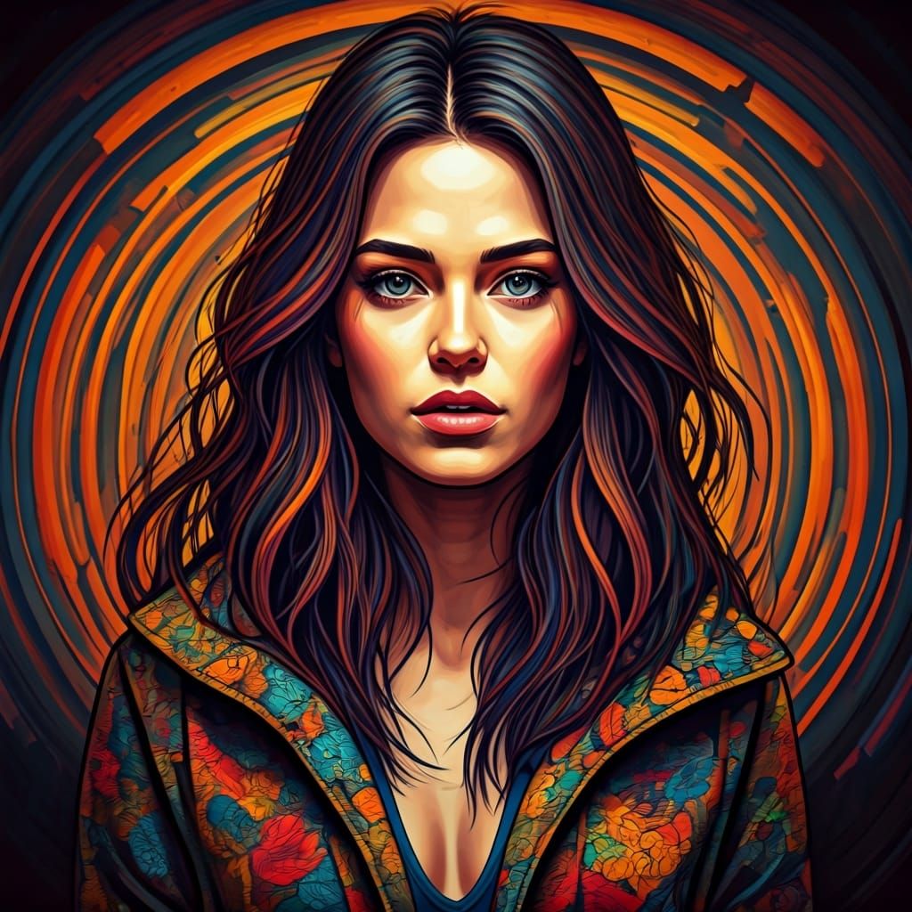 Emotive Woman in Expressionist Style