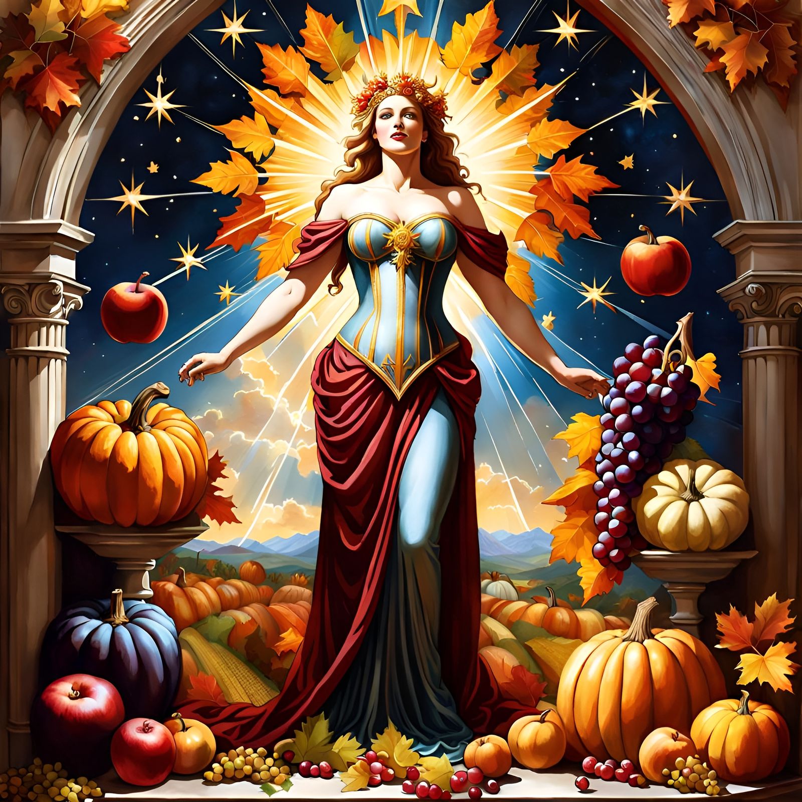 Autumn Harvest Goddess 🍎🍇🌽 v4