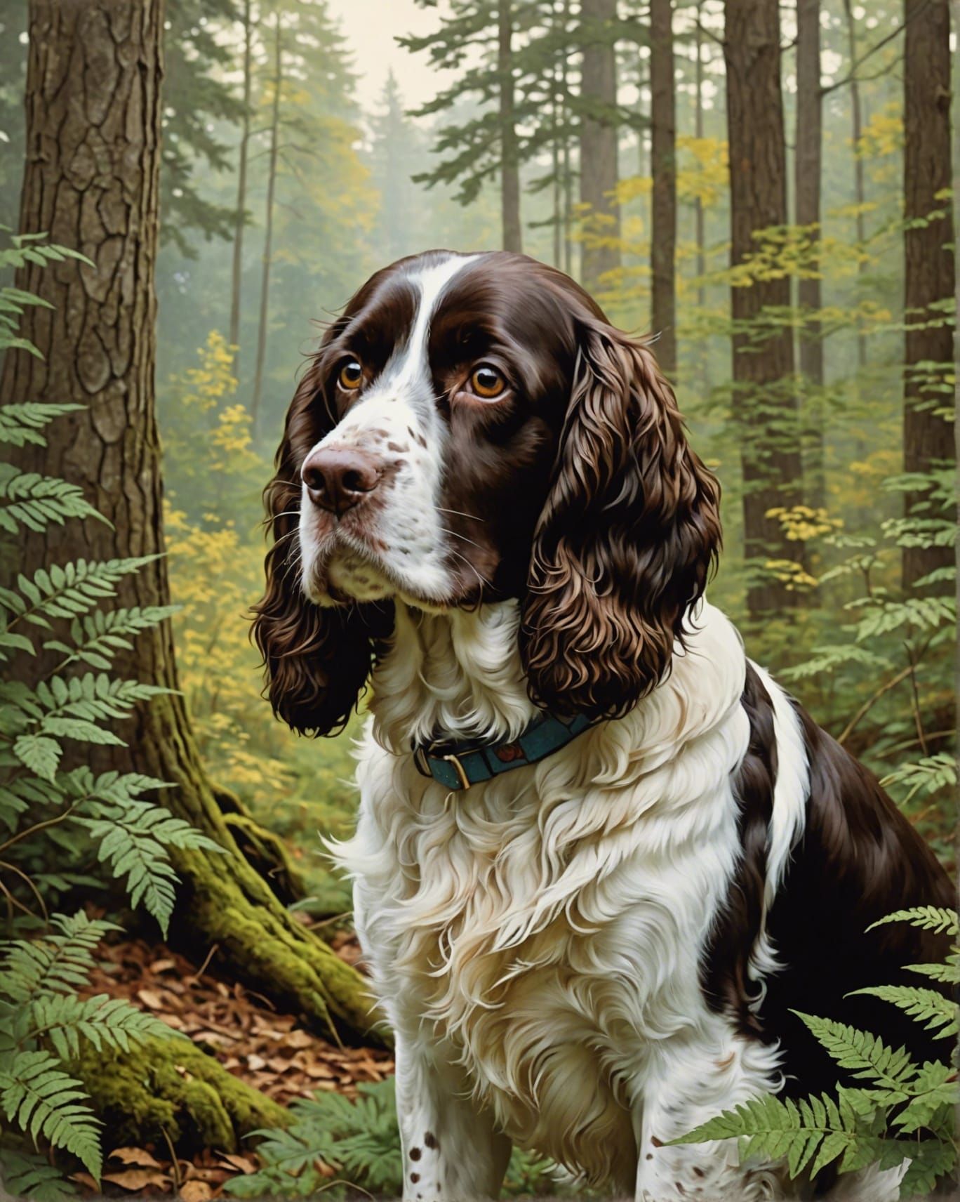 Portrait Ethereal English Springer Spaniel :: Whimsical Eyes :: Fine 