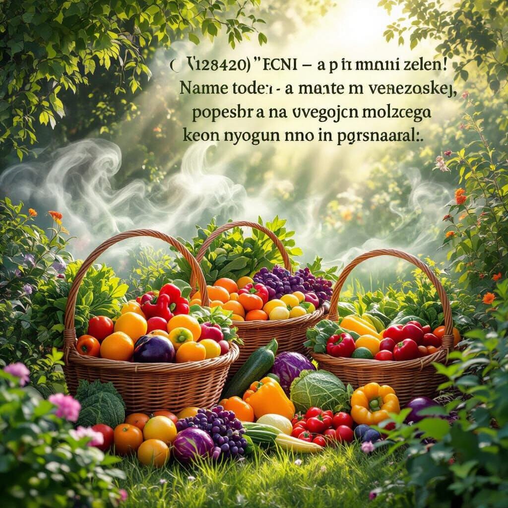 Create an attractive post, include fresh fruit and vegetables, and add the following text:

🖤 ČRNI PETEK – a pri meni ostaja zelen! 🌱
Namest...