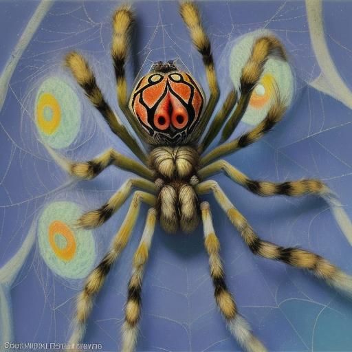 Soft Focus Giant spider web /anthropomorphic spider/surrealism , in the ...