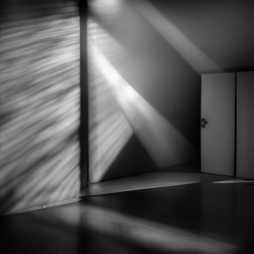 light and shadow in a dimly lit room