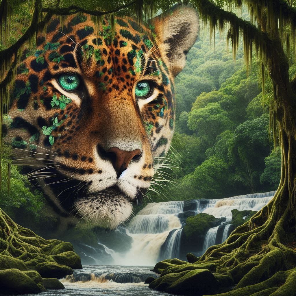 Jaguar in Rainforest IV