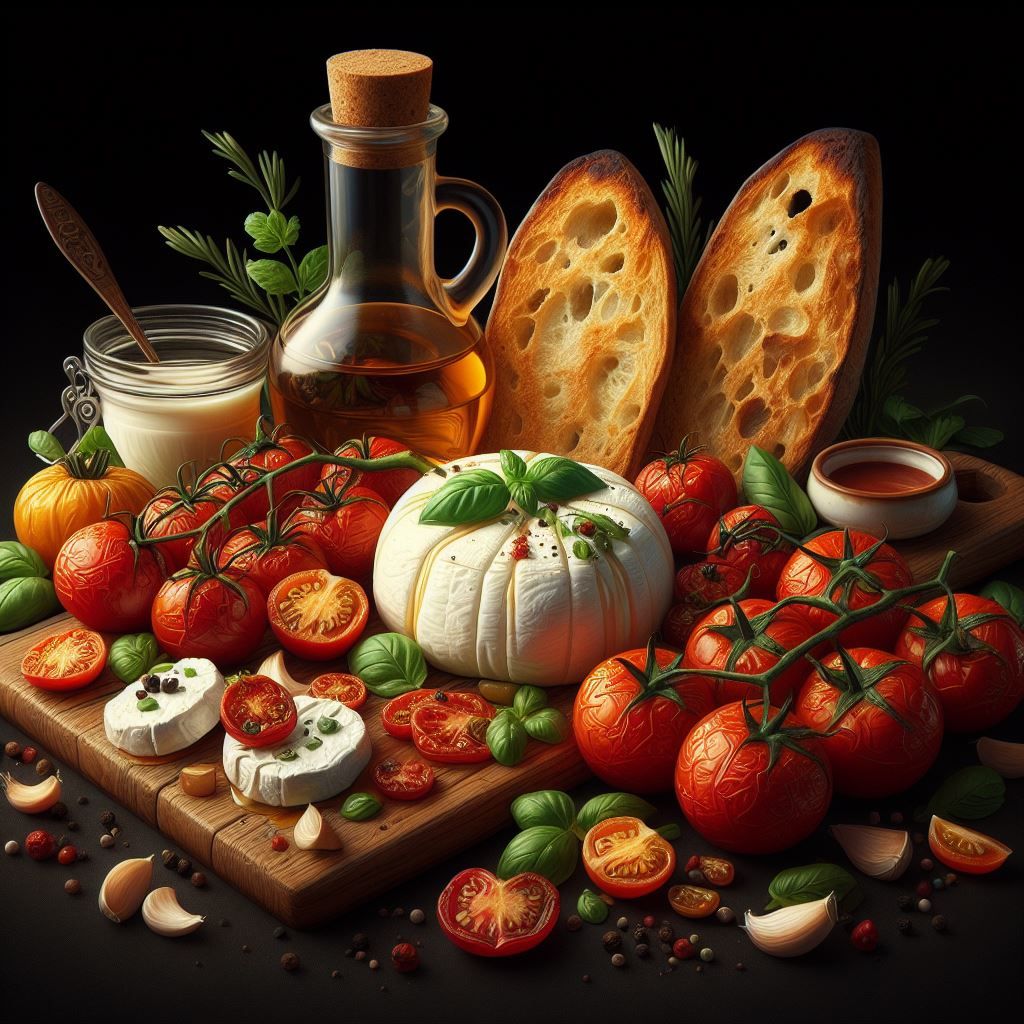 Burrata, roasted tomatoes & bruschetta...