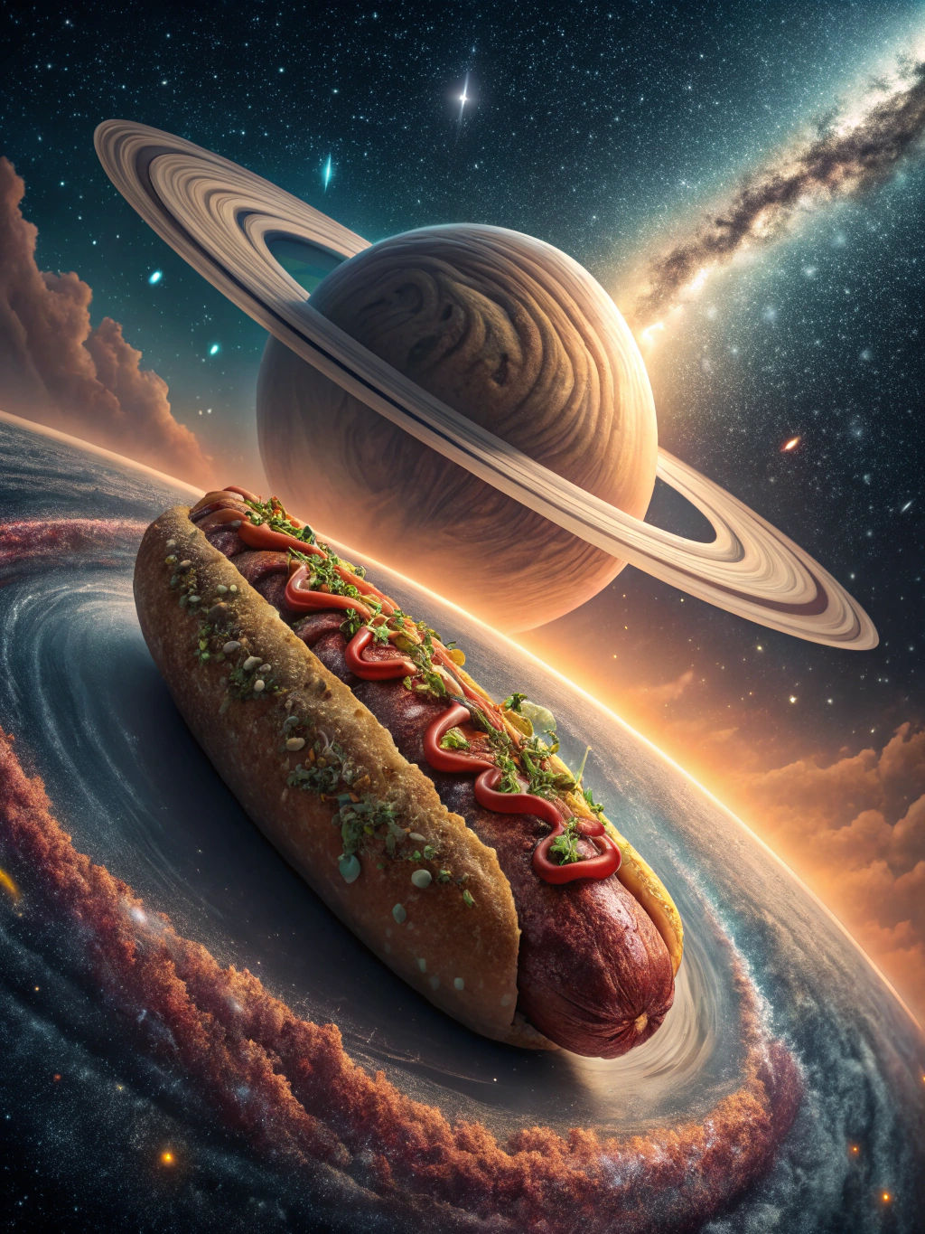 Hotdog in space  by @Angie82