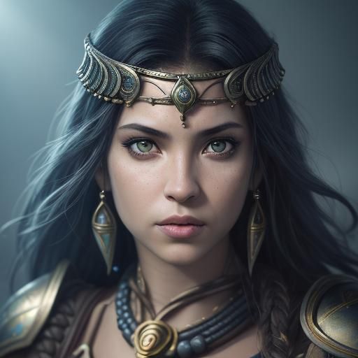 Kida Nedakh, Princess of Atlantis (as a brunette) - AI Generated ...