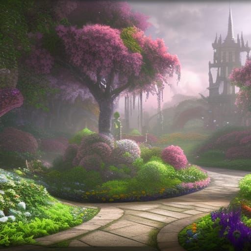 Aerith garden - AI Generated Artwork - NightCafe Creator