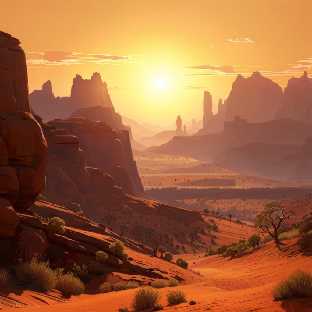 Desert Sunset  by @Finndo80