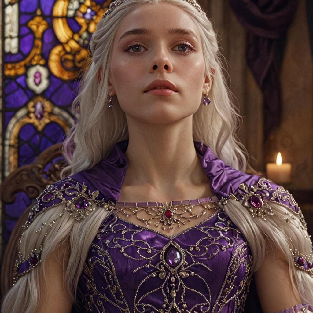 Medieval Princess in Royal Chambers: Photorealistic Portrait