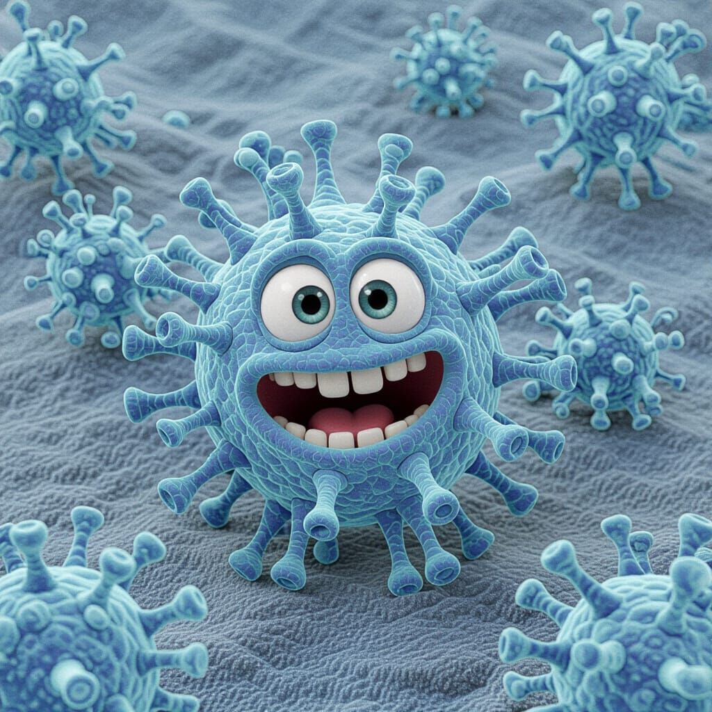 A silly viral microbe  by @Catlady1961