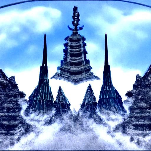 The high spires of the cyborg temple